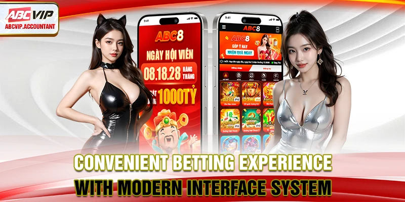 Convenient betting experience with modern interface system