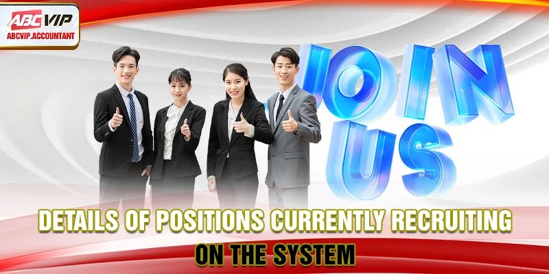 Details of positions currently recruiting on the system